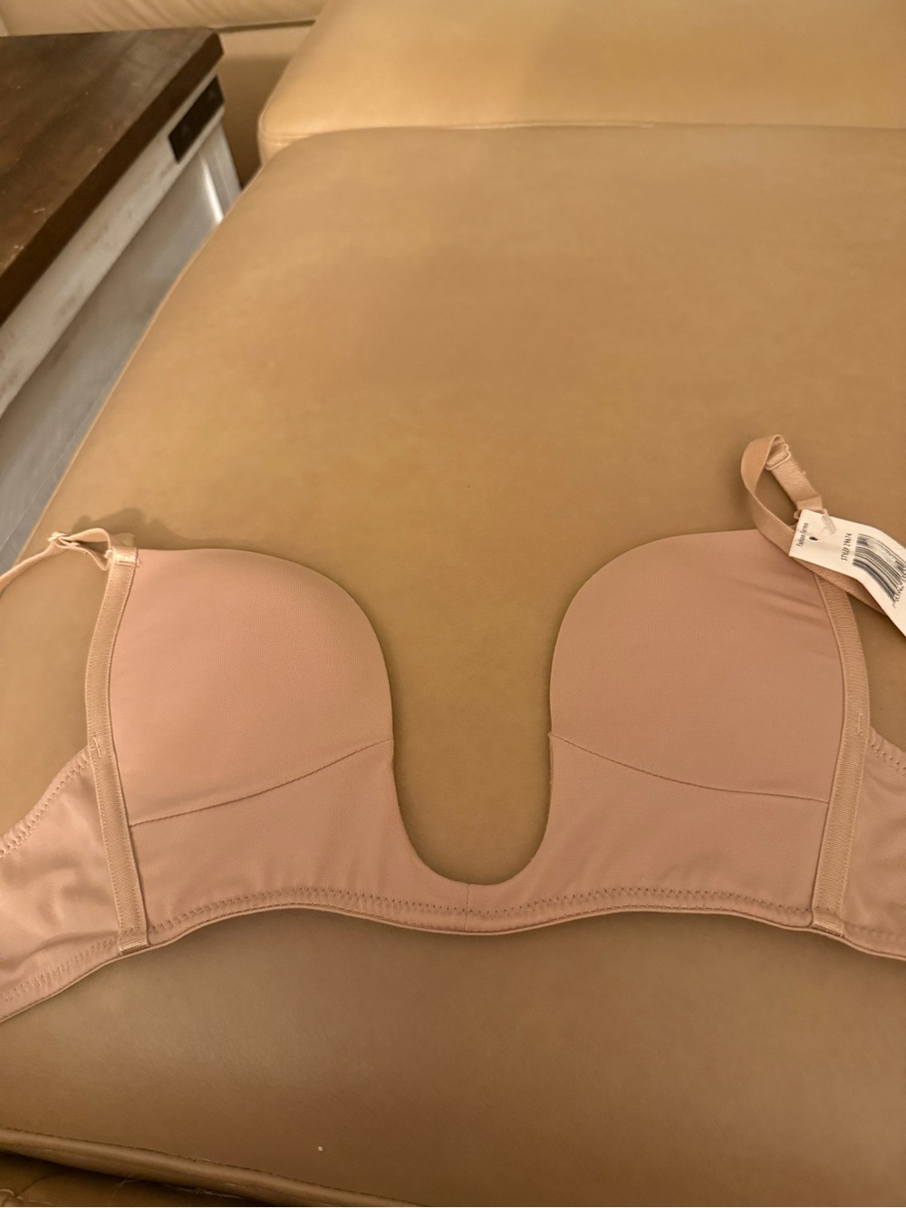 Fashion Forms Beige Deep Plunge Backless Bra